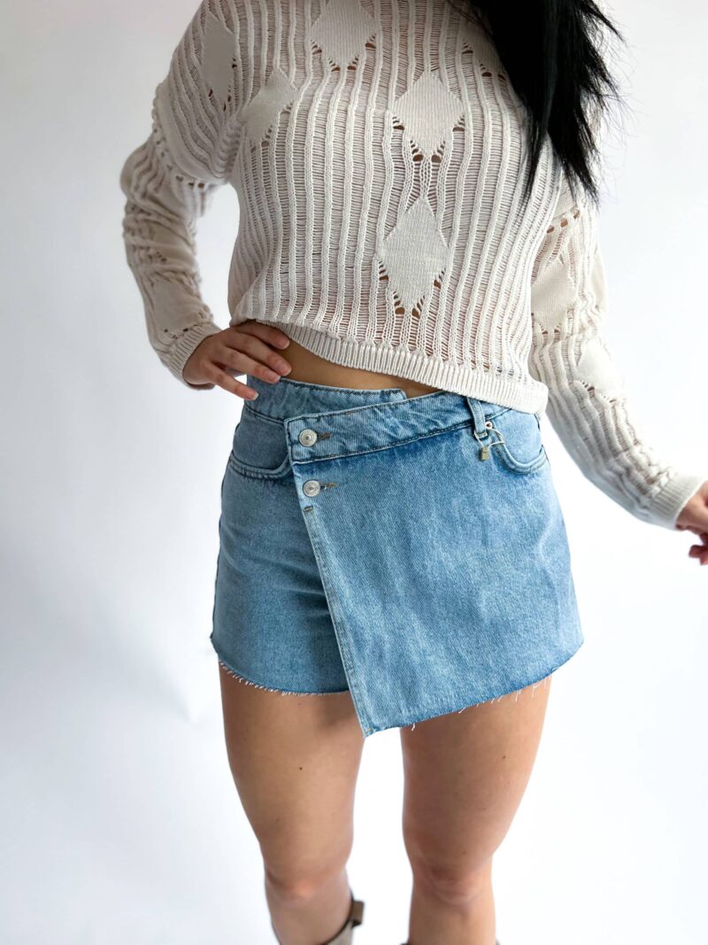 Inveta denim skort