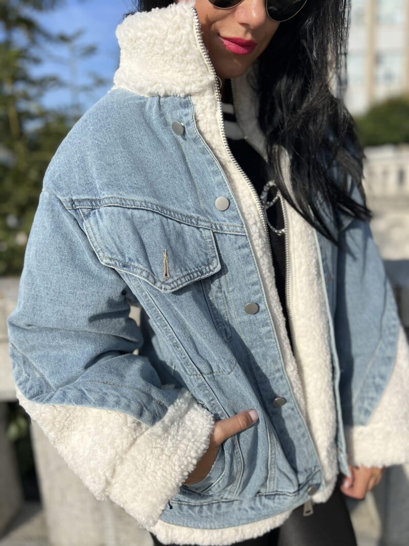 Denim biela bunda - Image 11