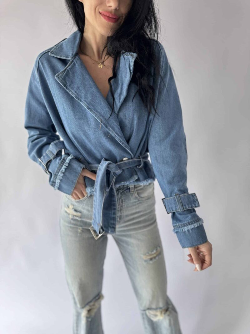 Denim trenčkot - Image 3