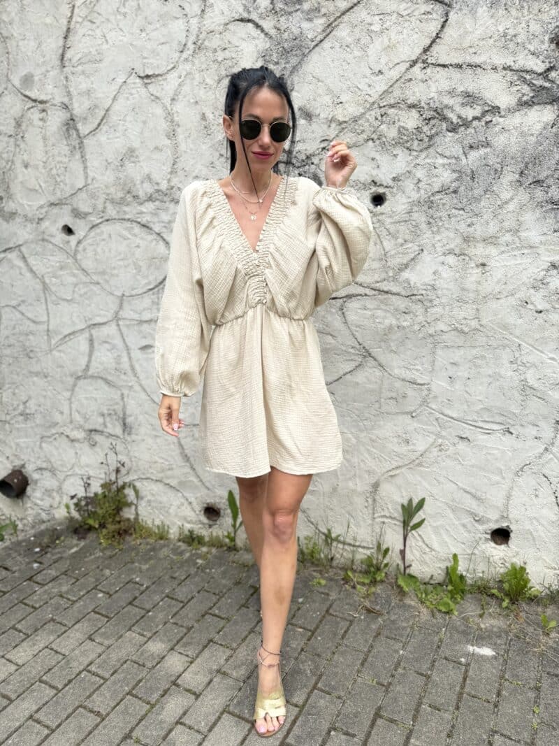 Mušelin šaty Tania ecru - Image 6