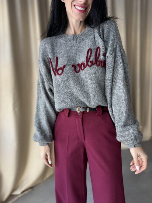 Sveter No vabbé sivý