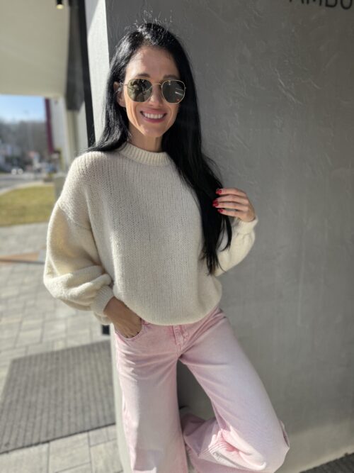Basic sveter LUCY ecru