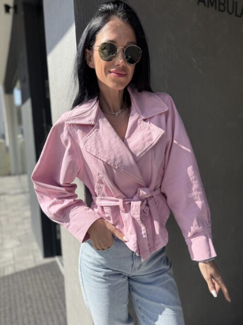 Denim bunda BONNIE ružová