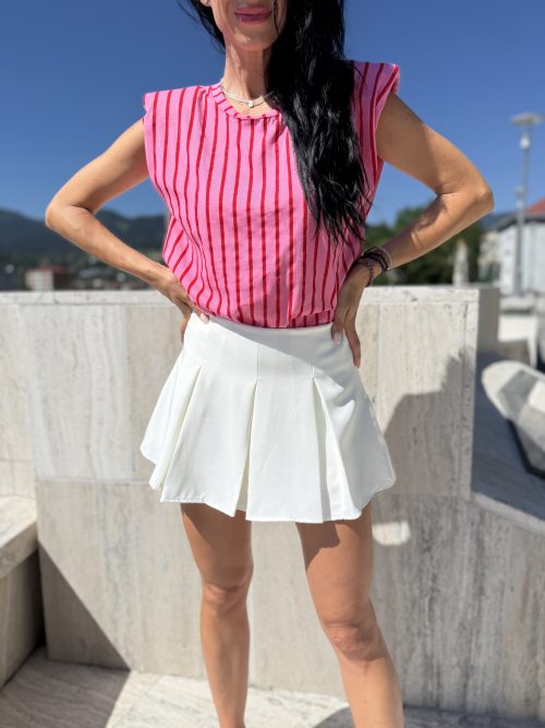 Skladaná sukňa CHIARA biela